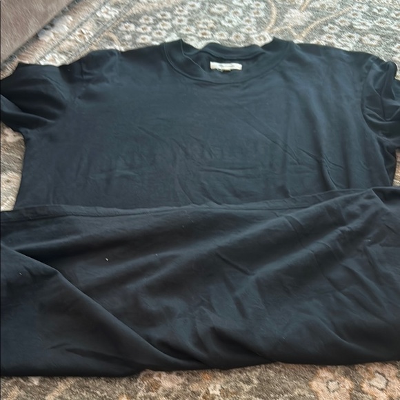 Madewell Black Short Sleeve Crew Neck Mini Dress - Picture 7 of 9